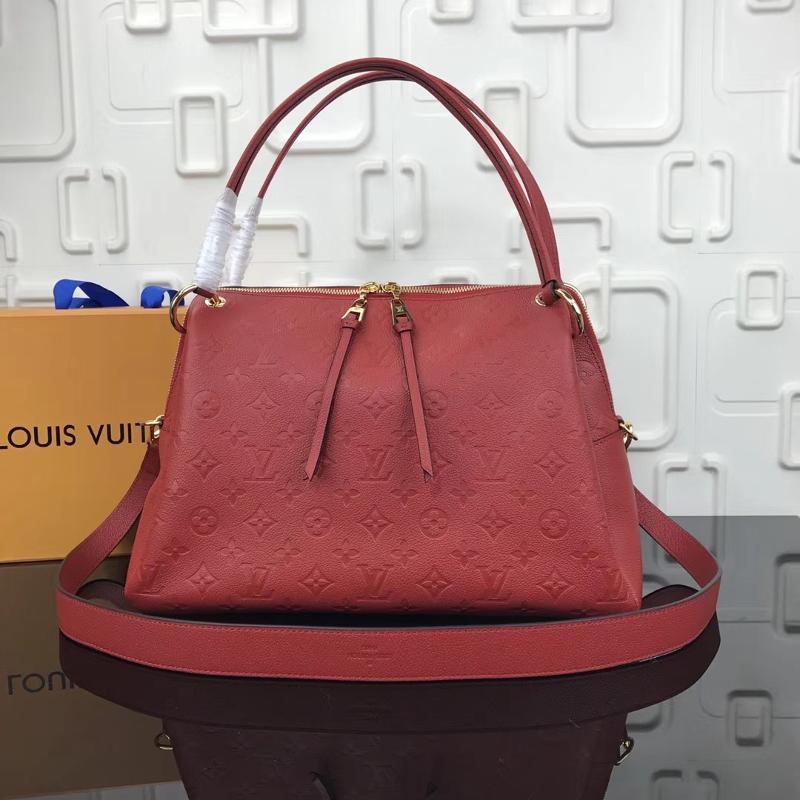 LV Shoulder Handbags M43720 Full Skin Cherry Red